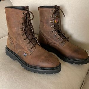 Justin Lace Up Leather Work Boots